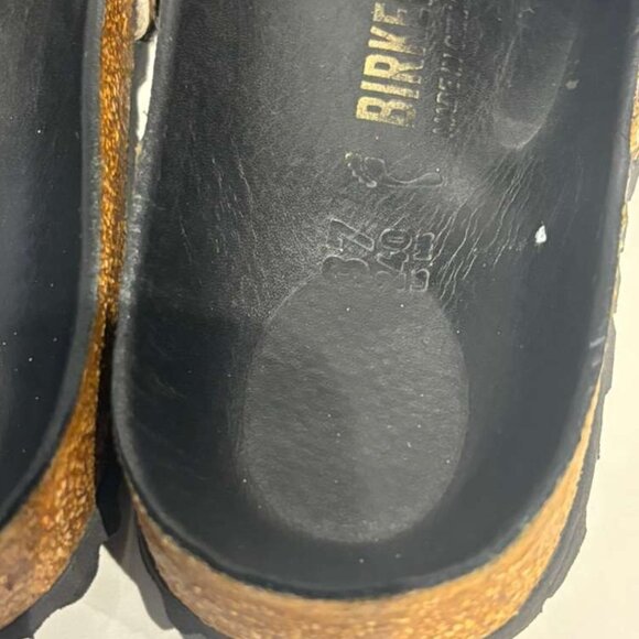 Birkenstock Women Big Buckle Zebra Cowhide Sandals Black Size 37 - Picture 4 of 8